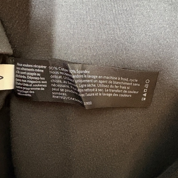 Eileen Fisher Graphite Cotton Stretch Jersey Round Neck Dress - Picture 9 of 10